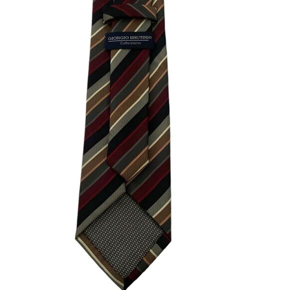 Giorgio Brutini Striped Polyester Tie - Picture 5 of 7